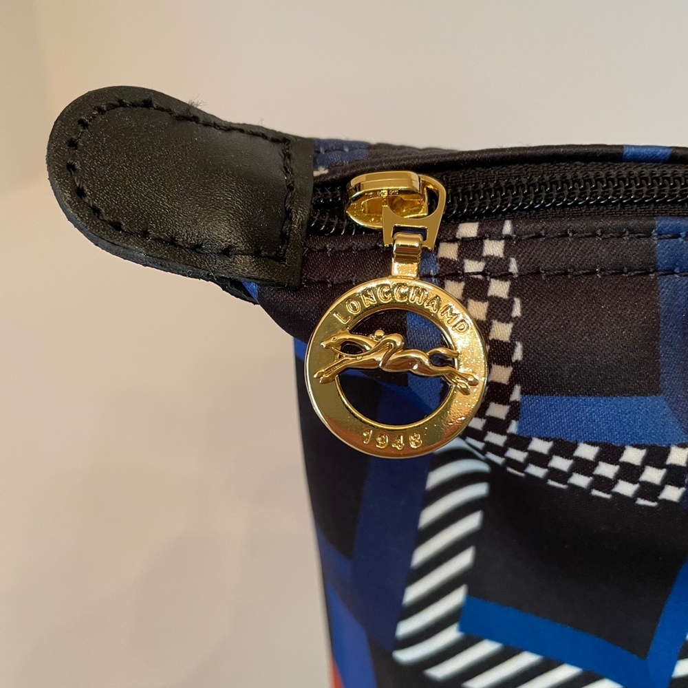 Longchamp Le Pliage Memphis ArtWalk Medium Tote Cobalt Blue - Picture 11 of 13
